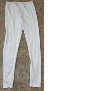 Womens Cuddl Duds Leggings Climasmart Medium White Elastic Waist New w/o Tags